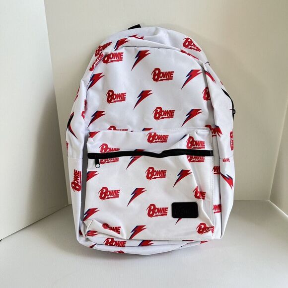 NEW David Bowie Backpack Large Logo All Over NWT - Picture 2 of 11